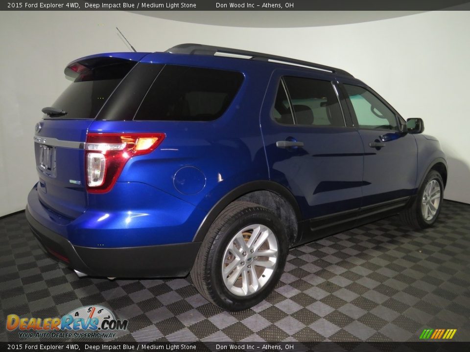 2015 Ford Explorer 4WD Deep Impact Blue / Medium Light Stone Photo #14