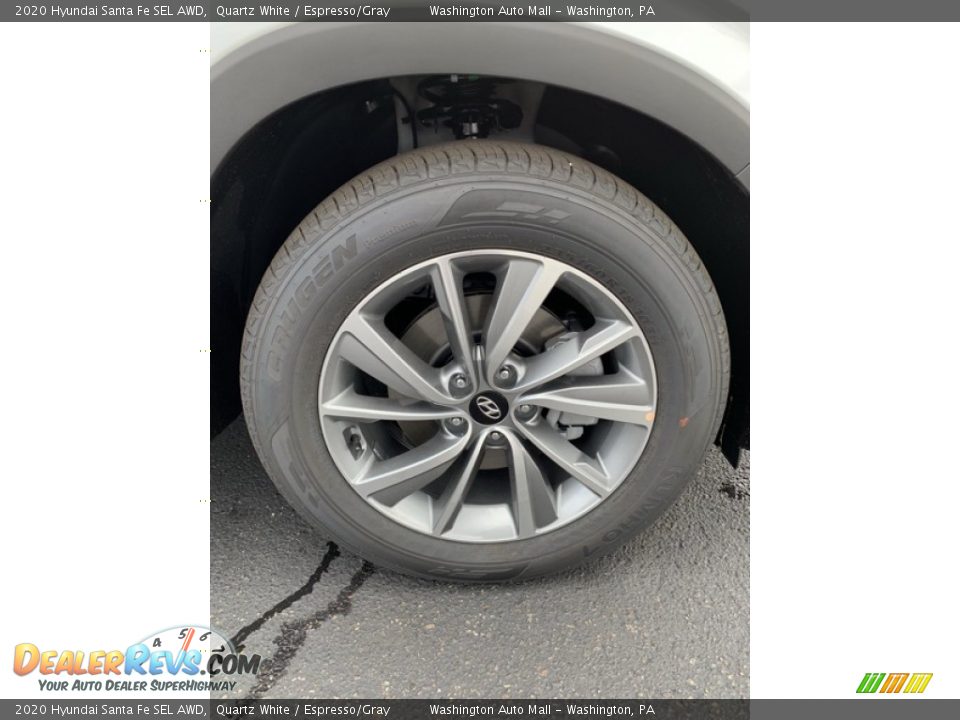 2020 Hyundai Santa Fe SEL AWD Quartz White / Espresso/Gray Photo #31