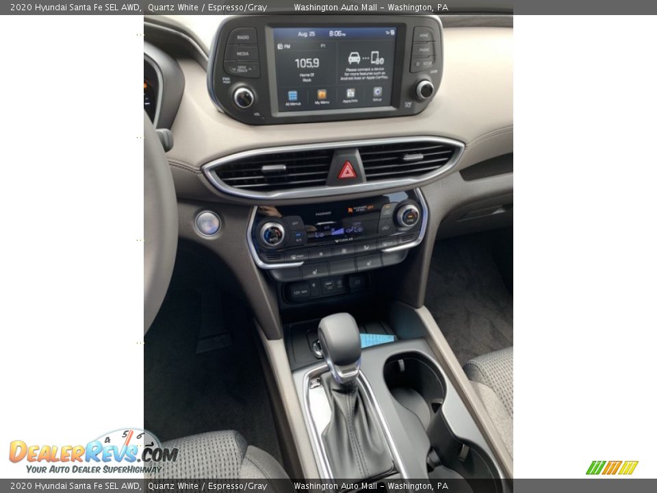 2020 Hyundai Santa Fe SEL AWD Quartz White / Espresso/Gray Photo #33