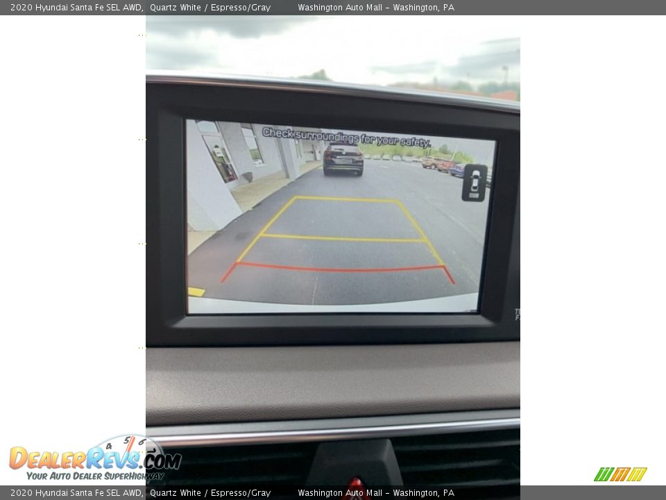 2020 Hyundai Santa Fe SEL AWD Quartz White / Espresso/Gray Photo #34