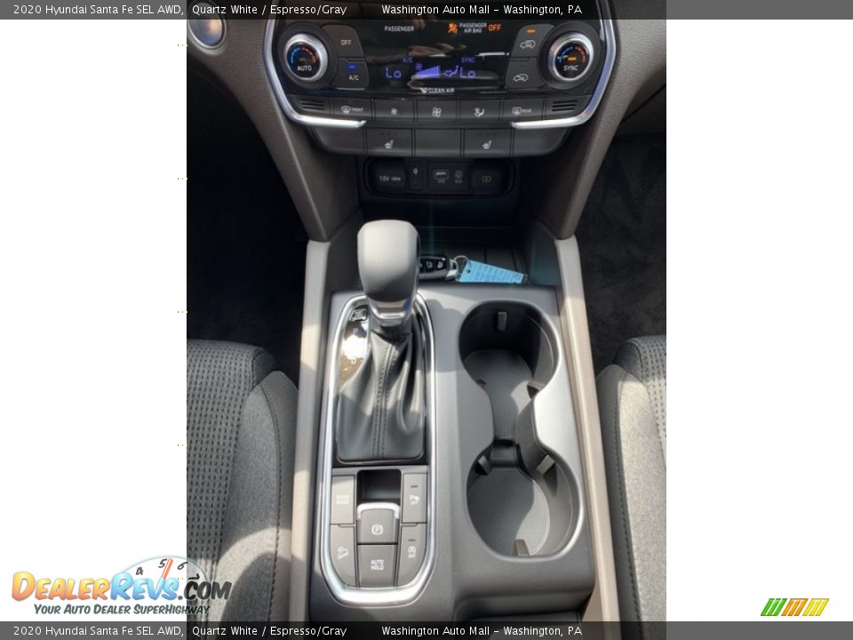 2020 Hyundai Santa Fe SEL AWD Quartz White / Espresso/Gray Photo #35