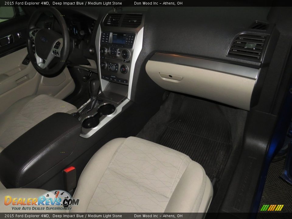 2015 Ford Explorer 4WD Deep Impact Blue / Medium Light Stone Photo #27