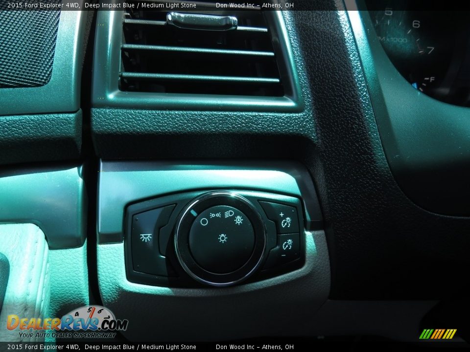 2015 Ford Explorer 4WD Deep Impact Blue / Medium Light Stone Photo #34