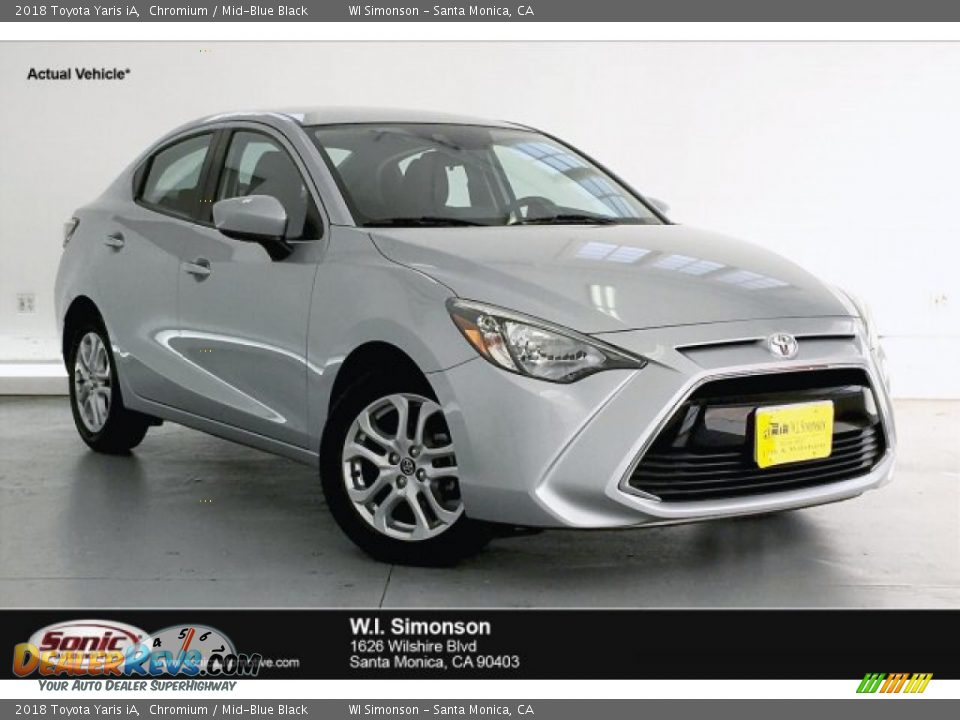2018 Toyota Yaris iA Chromium / Mid-Blue Black Photo #1