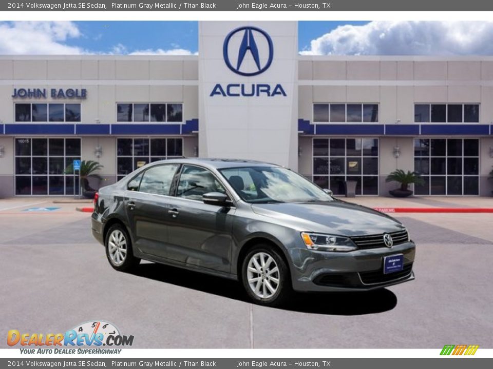 2014 Volkswagen Jetta SE Sedan Platinum Gray Metallic / Titan Black Photo #1