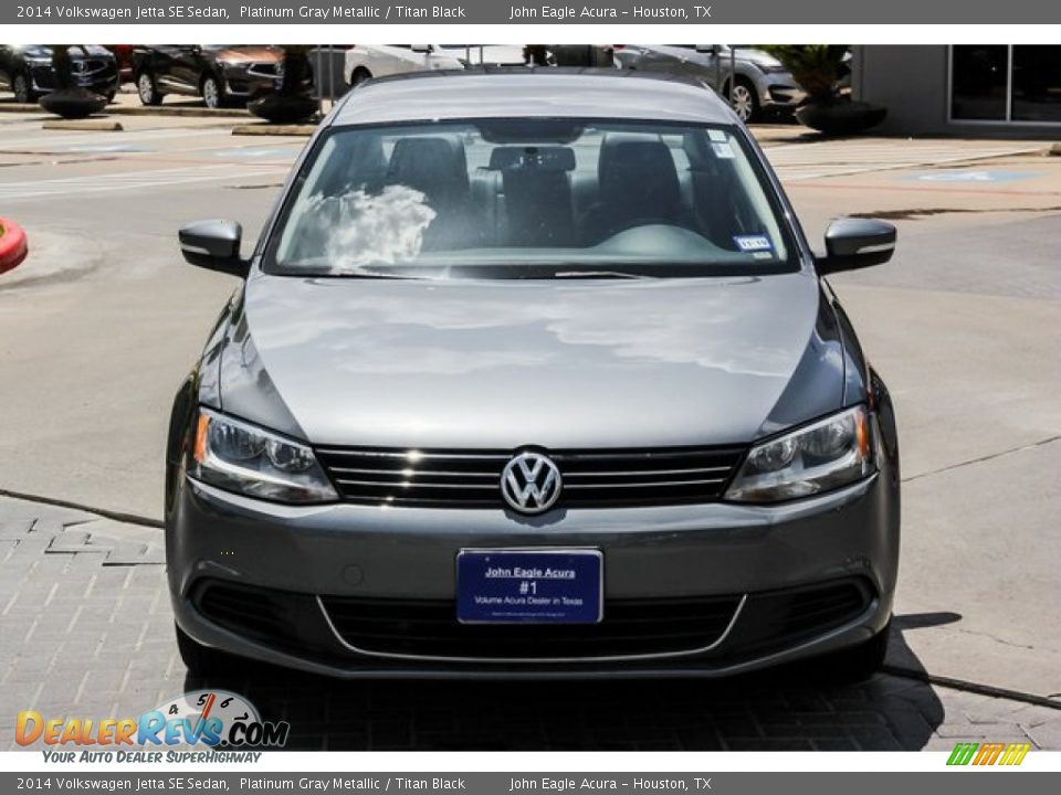 2014 Volkswagen Jetta SE Sedan Platinum Gray Metallic / Titan Black Photo #2