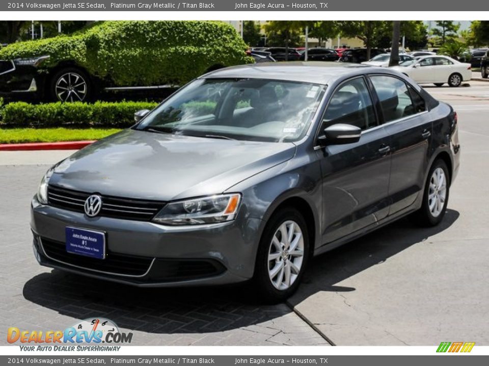 2014 Volkswagen Jetta SE Sedan Platinum Gray Metallic / Titan Black Photo #3