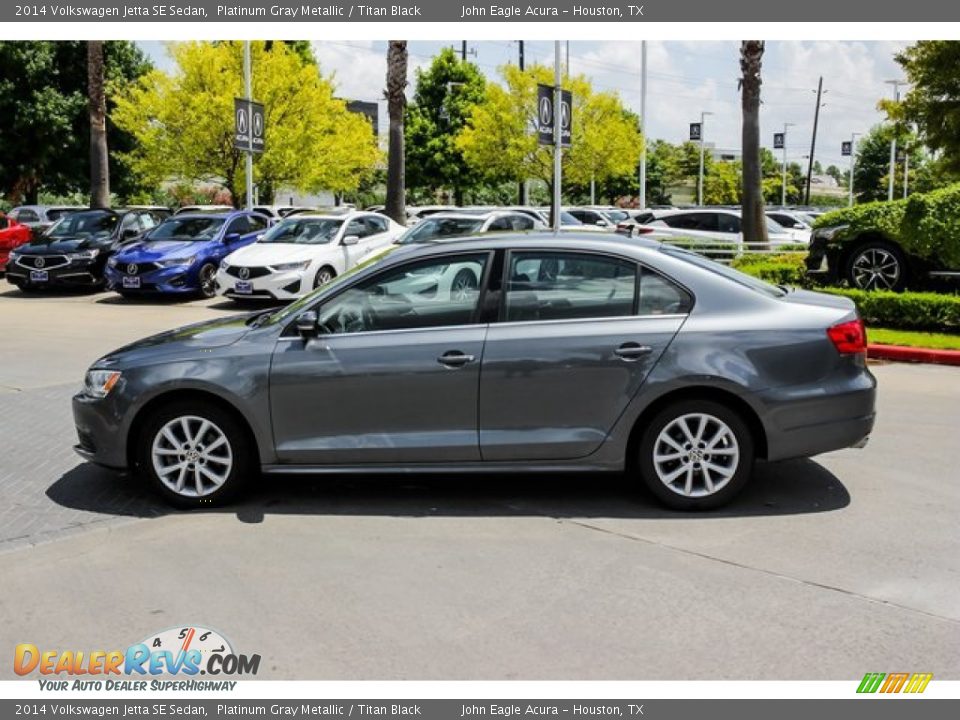 2014 Volkswagen Jetta SE Sedan Platinum Gray Metallic / Titan Black Photo #4