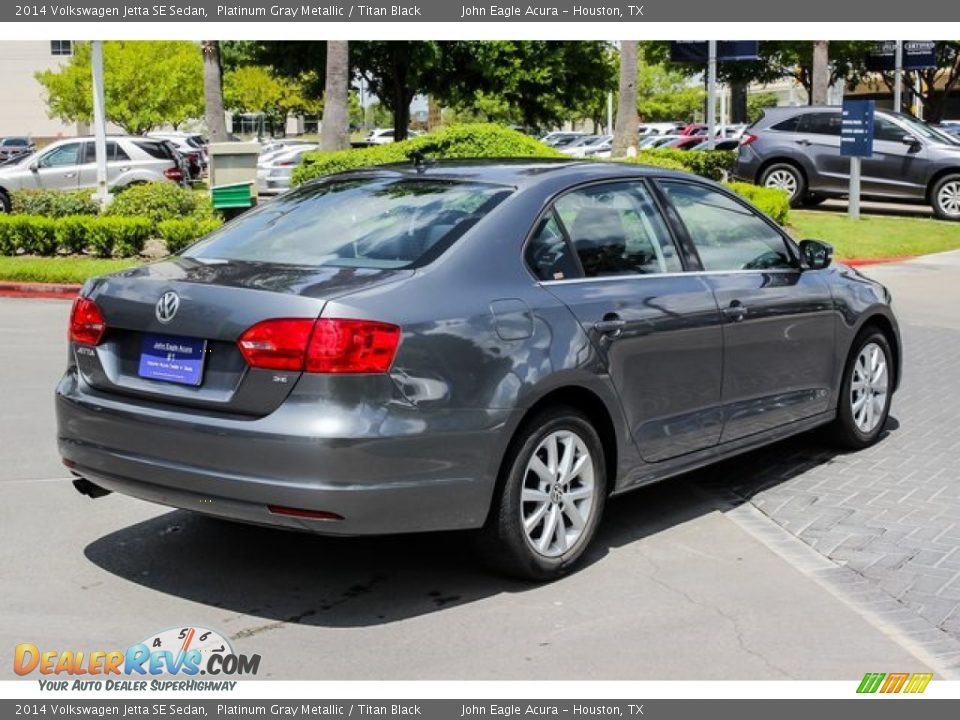 2014 Volkswagen Jetta SE Sedan Platinum Gray Metallic / Titan Black Photo #7
