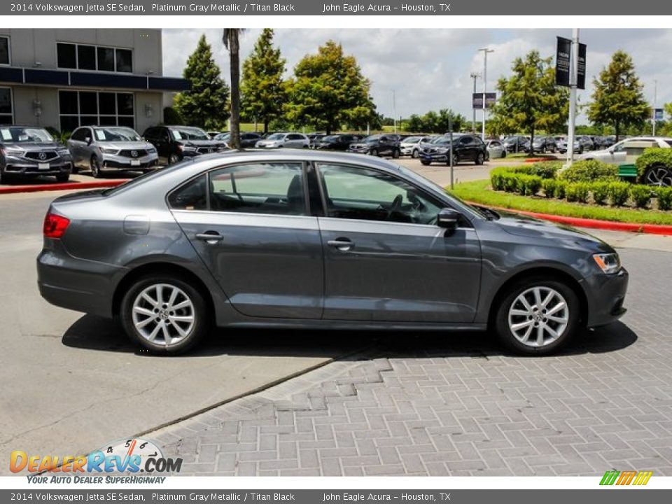 2014 Volkswagen Jetta SE Sedan Platinum Gray Metallic / Titan Black Photo #8