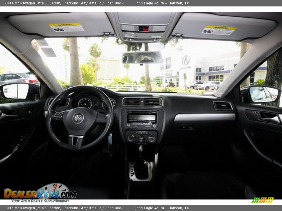 2014 Volkswagen Jetta SE Sedan Platinum Gray Metallic / Titan Black Photo #9
