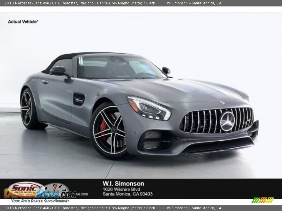 2018 Mercedes-Benz AMG GT C Roadster designo Selenite Grey Magno (Matte) / Black Photo #1