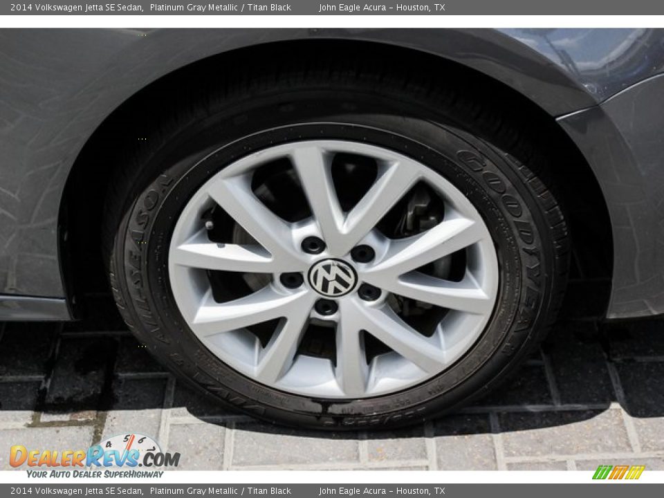 2014 Volkswagen Jetta SE Sedan Platinum Gray Metallic / Titan Black Photo #10