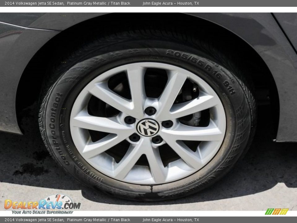 2014 Volkswagen Jetta SE Sedan Platinum Gray Metallic / Titan Black Photo #11