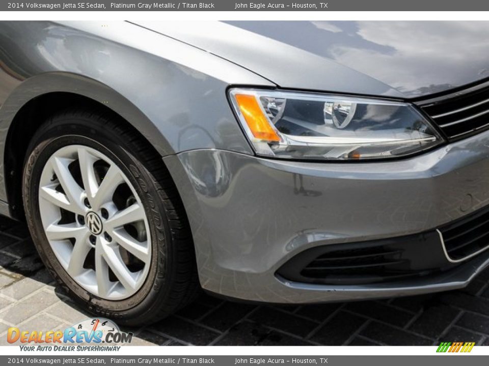 2014 Volkswagen Jetta SE Sedan Platinum Gray Metallic / Titan Black Photo #12