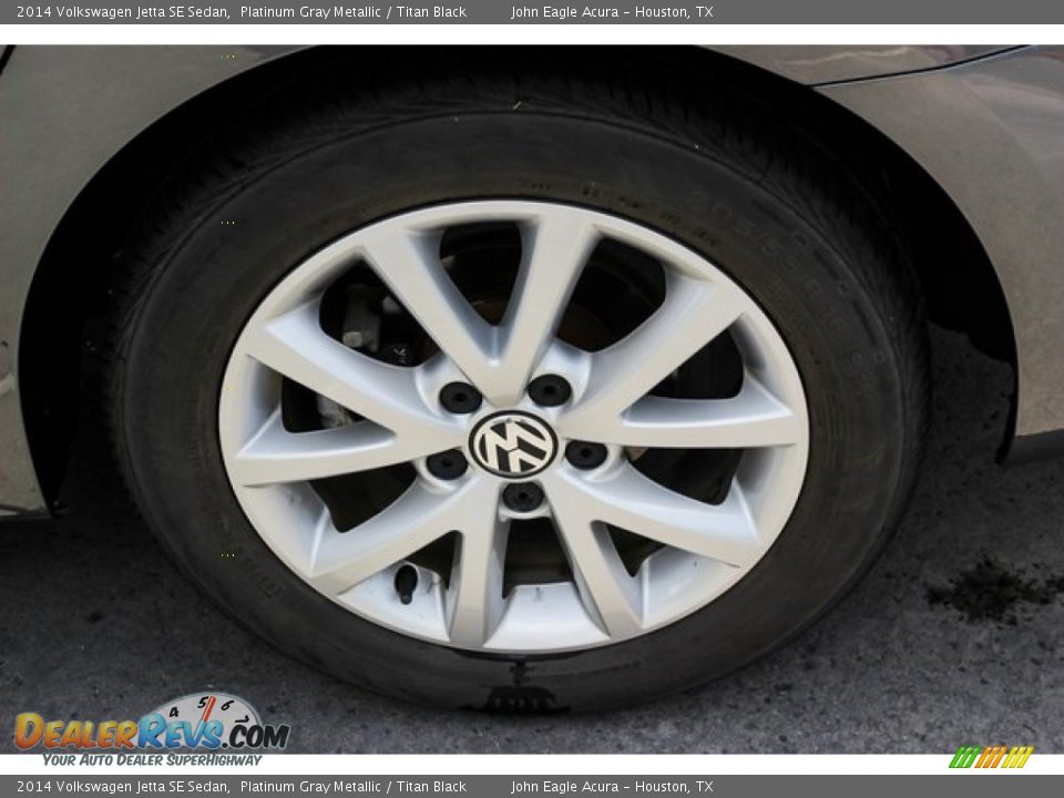 2014 Volkswagen Jetta SE Sedan Platinum Gray Metallic / Titan Black Photo #13