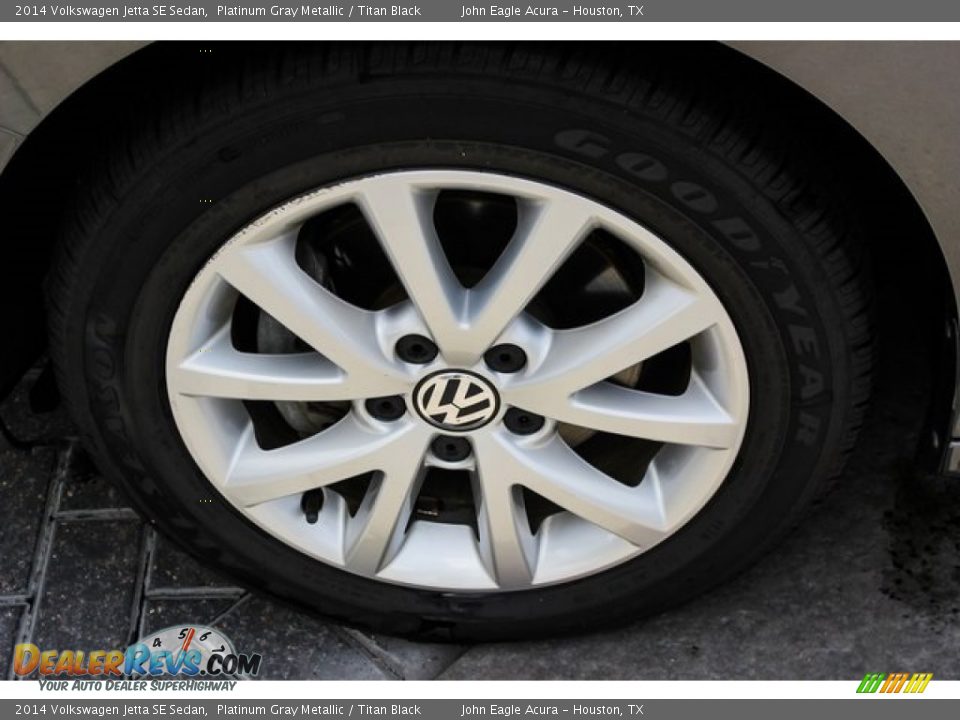 2014 Volkswagen Jetta SE Sedan Platinum Gray Metallic / Titan Black Photo #14