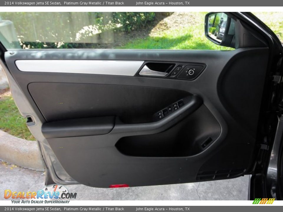 2014 Volkswagen Jetta SE Sedan Platinum Gray Metallic / Titan Black Photo #17