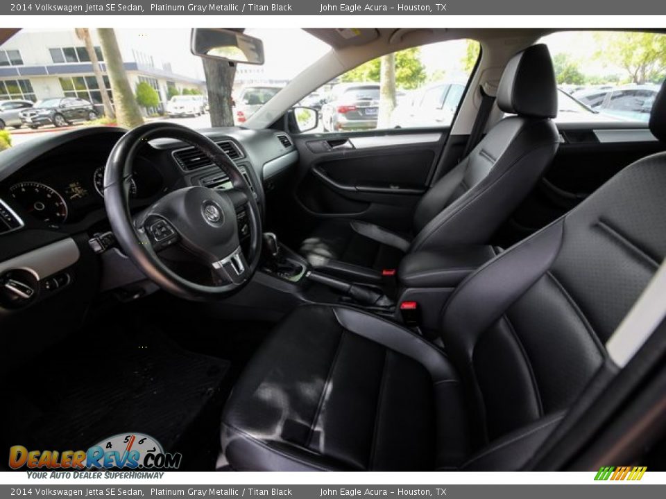 2014 Volkswagen Jetta SE Sedan Platinum Gray Metallic / Titan Black Photo #18