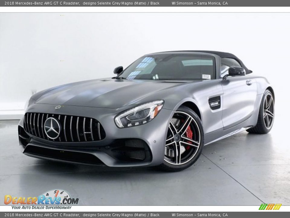 2018 Mercedes-Benz AMG GT C Roadster designo Selenite Grey Magno (Matte) / Black Photo #12