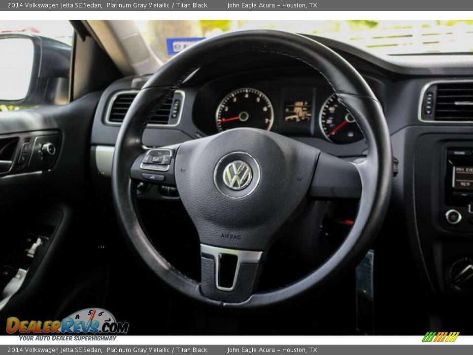 2014 Volkswagen Jetta SE Sedan Platinum Gray Metallic / Titan Black Photo #28