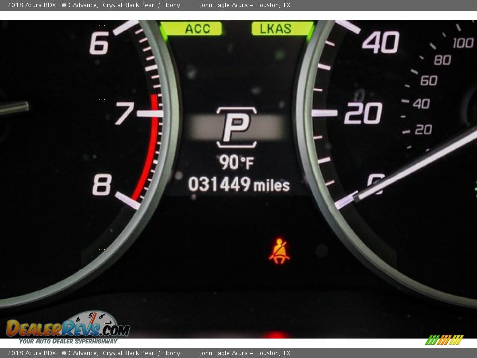 2018 Acura RDX FWD Advance Crystal Black Pearl / Ebony Photo #33