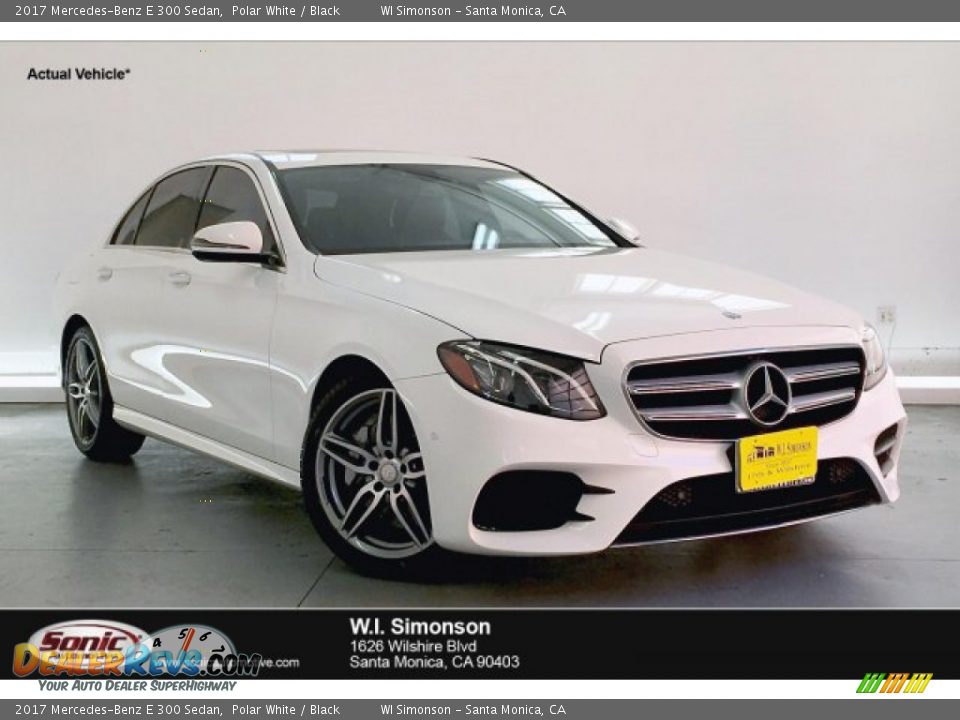 2017 Mercedes-Benz E 300 Sedan Polar White / Black Photo #1