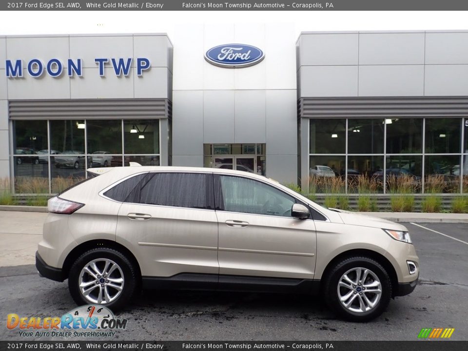 2017 Ford Edge SEL AWD White Gold Metallic / Ebony Photo #1