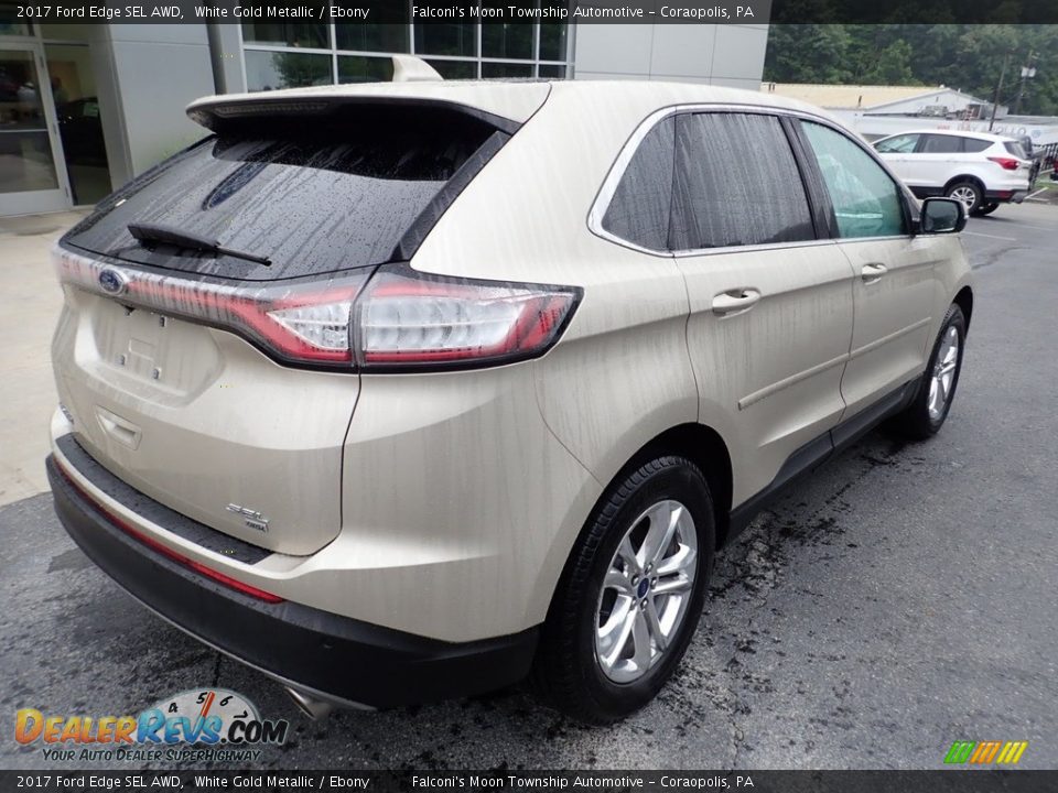 2017 Ford Edge SEL AWD White Gold Metallic / Ebony Photo #2