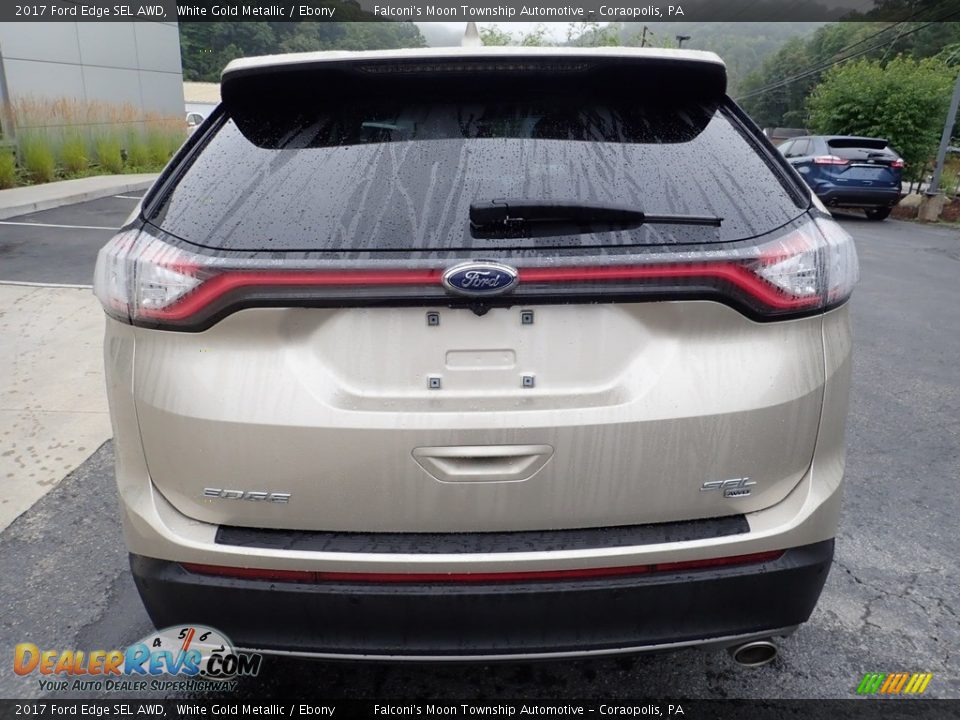 2017 Ford Edge SEL AWD White Gold Metallic / Ebony Photo #3