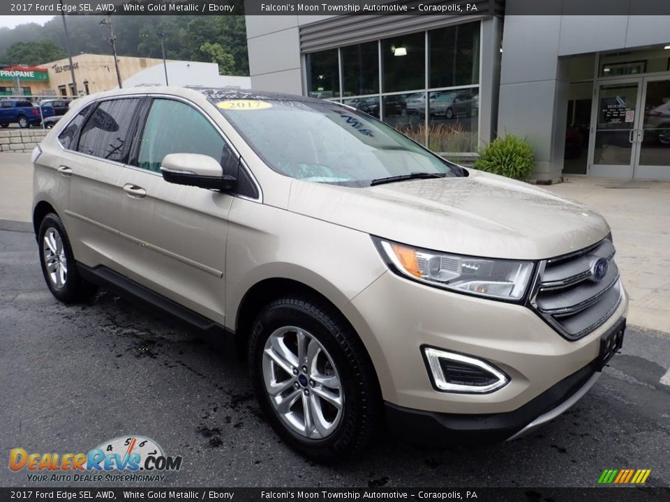 2017 Ford Edge SEL AWD White Gold Metallic / Ebony Photo #9