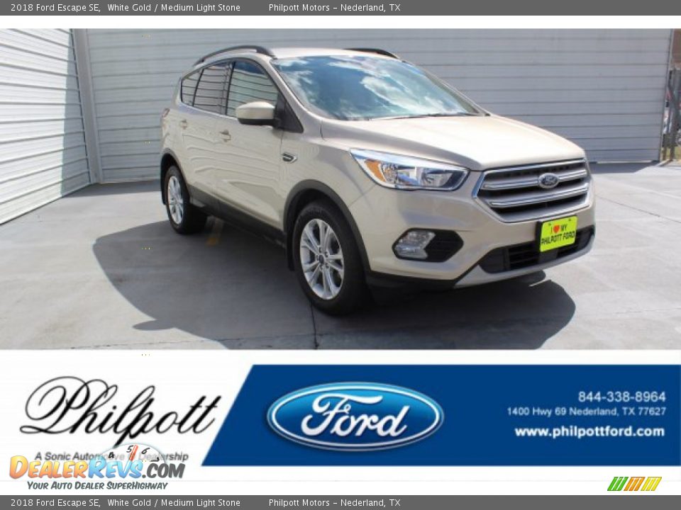 2018 Ford Escape SE White Gold / Medium Light Stone Photo #1