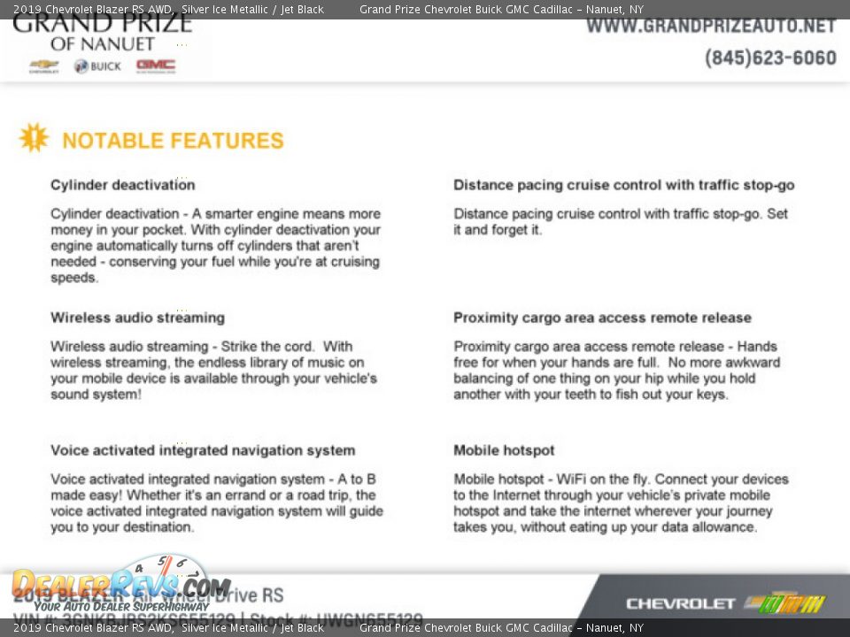 2019 Chevrolet Blazer RS AWD Silver Ice Metallic / Jet Black Photo #9