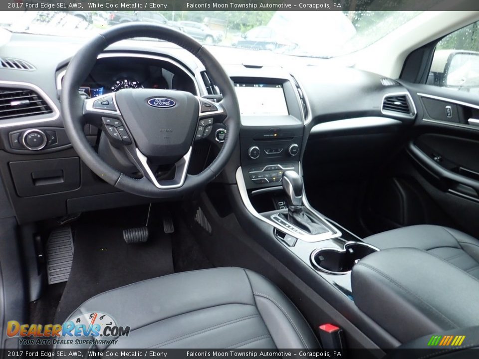 2017 Ford Edge SEL AWD White Gold Metallic / Ebony Photo #17