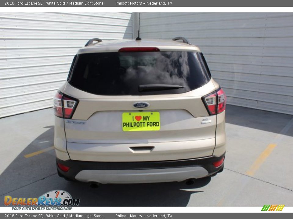 2018 Ford Escape SE White Gold / Medium Light Stone Photo #7