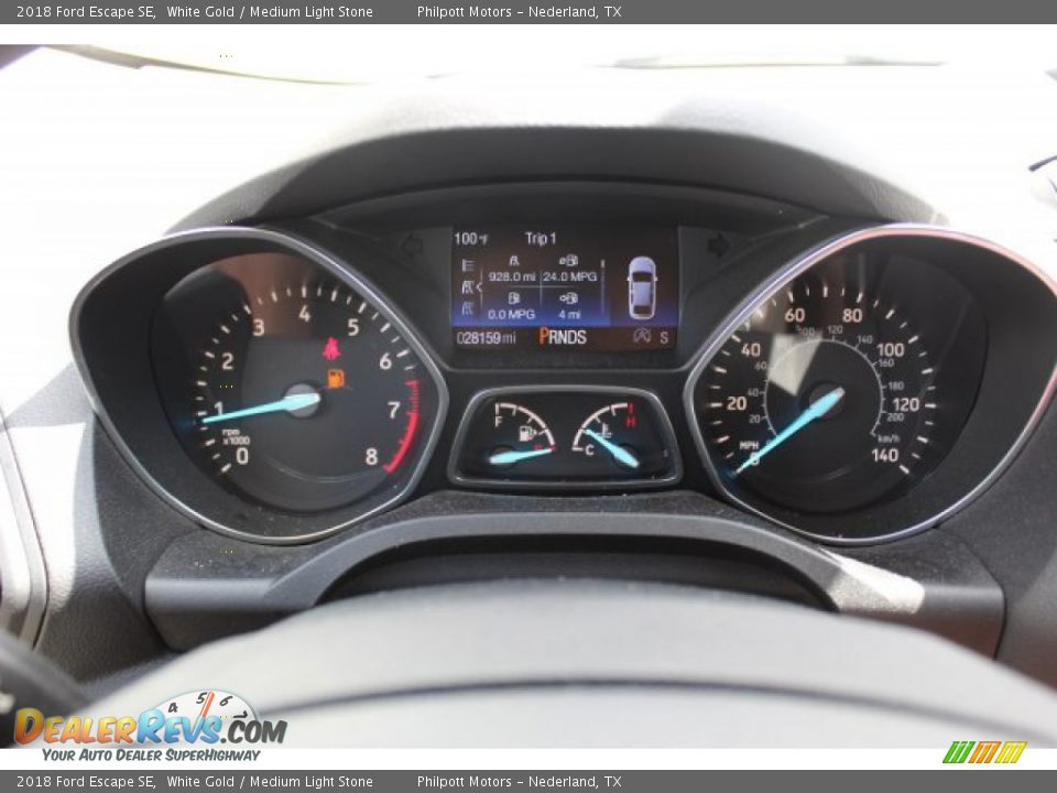 2018 Ford Escape SE White Gold / Medium Light Stone Photo #14