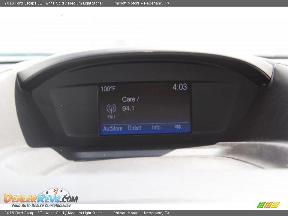 2018 Ford Escape SE White Gold / Medium Light Stone Photo #16
