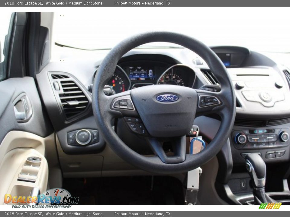 2018 Ford Escape SE White Gold / Medium Light Stone Photo #23