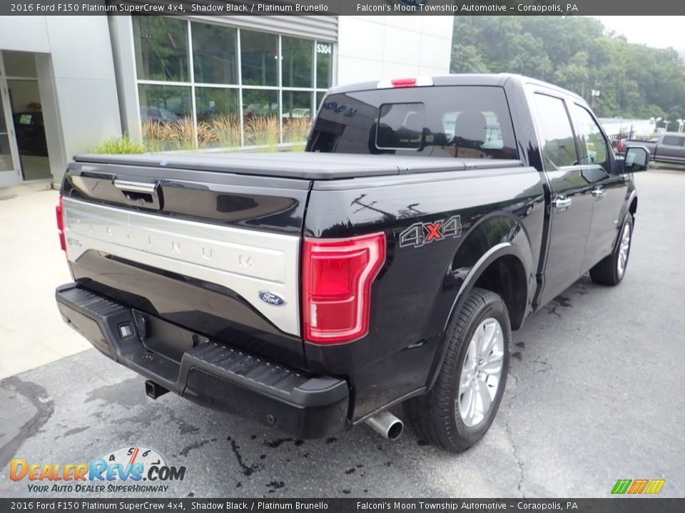 2016 Ford F150 Platinum SuperCrew 4x4 Shadow Black / Platinum Brunello Photo #2