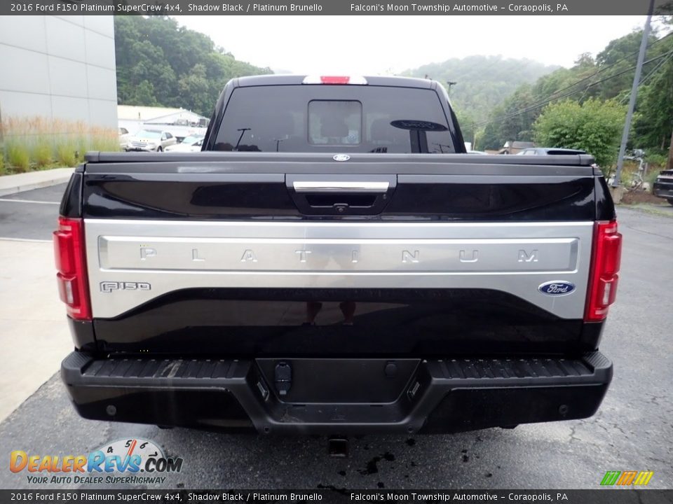2016 Ford F150 Platinum SuperCrew 4x4 Shadow Black / Platinum Brunello Photo #3