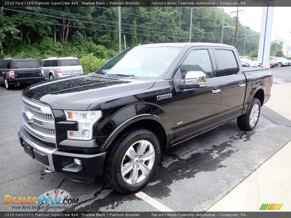 2016 Ford F150 Platinum SuperCrew 4x4 Shadow Black / Platinum Brunello Photo #6