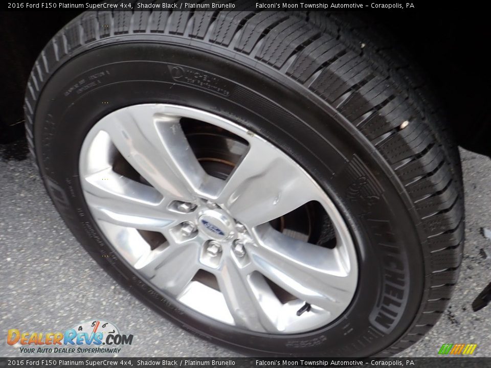 2016 Ford F150 Platinum SuperCrew 4x4 Shadow Black / Platinum Brunello Photo #9