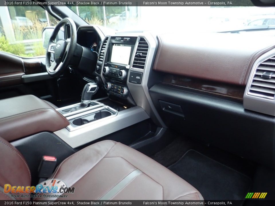 2016 Ford F150 Platinum SuperCrew 4x4 Shadow Black / Platinum Brunello Photo #11