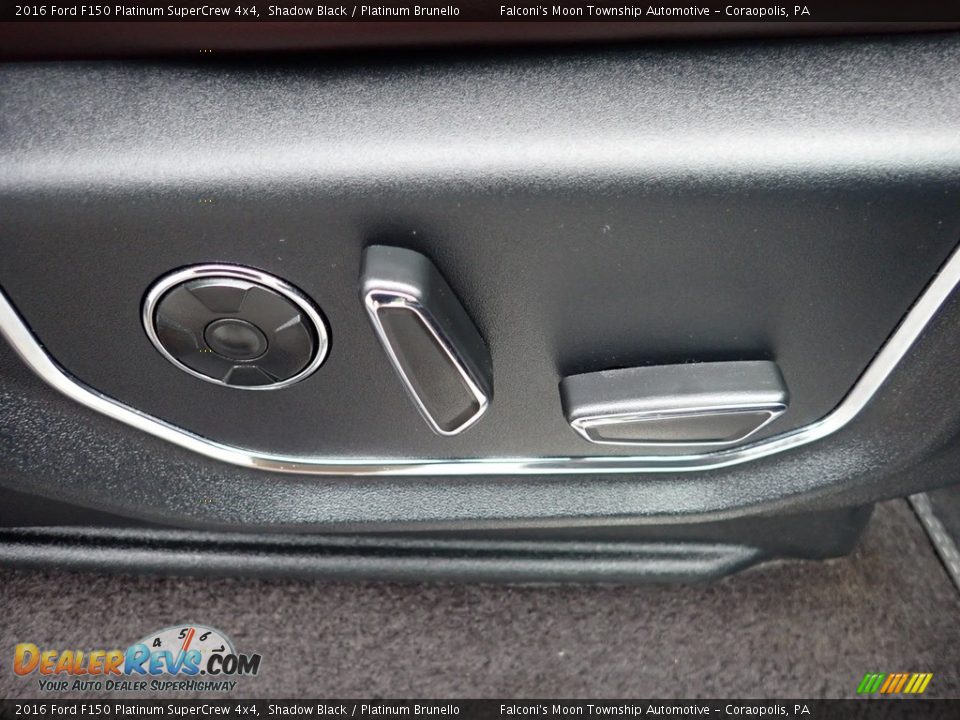 2016 Ford F150 Platinum SuperCrew 4x4 Shadow Black / Platinum Brunello Photo #12