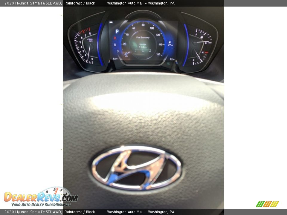 2020 Hyundai Santa Fe SEL AWD Rainforest / Black Photo #33