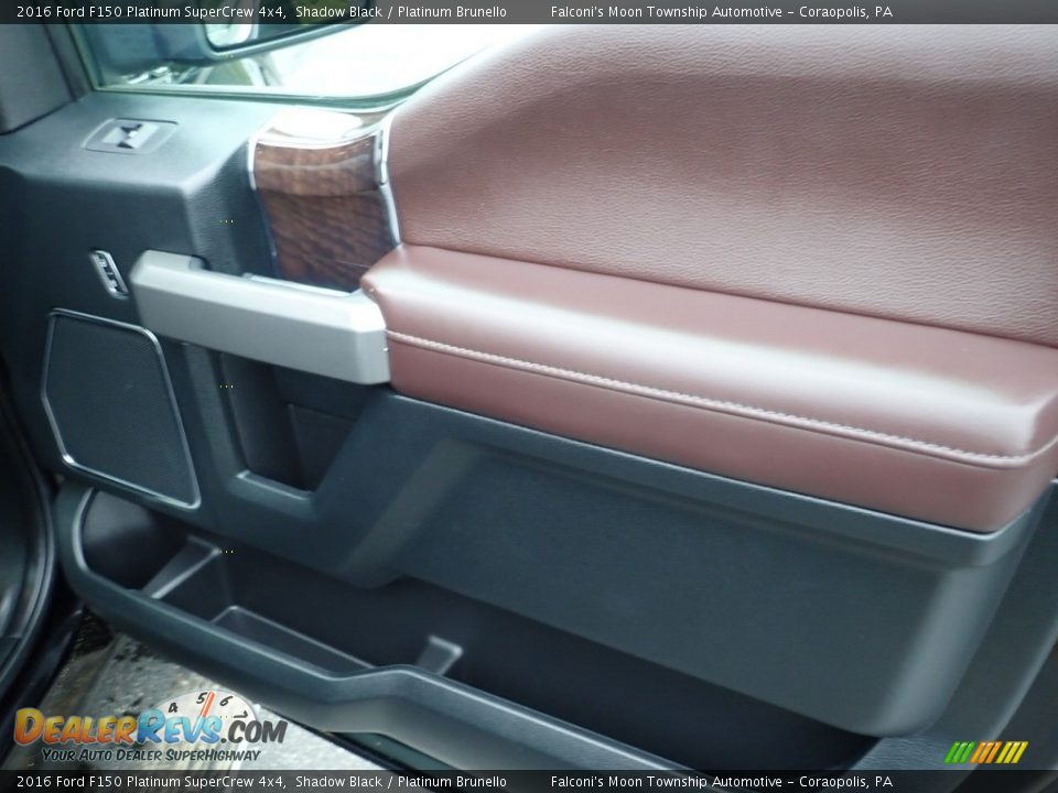 2016 Ford F150 Platinum SuperCrew 4x4 Shadow Black / Platinum Brunello Photo #13