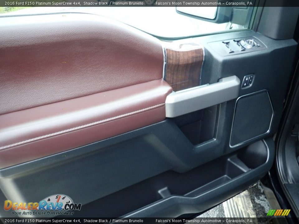 2016 Ford F150 Platinum SuperCrew 4x4 Shadow Black / Platinum Brunello Photo #18