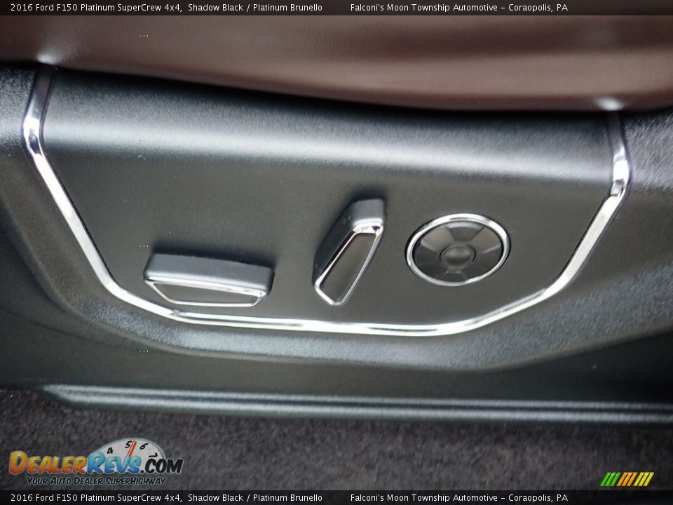 2016 Ford F150 Platinum SuperCrew 4x4 Shadow Black / Platinum Brunello Photo #19