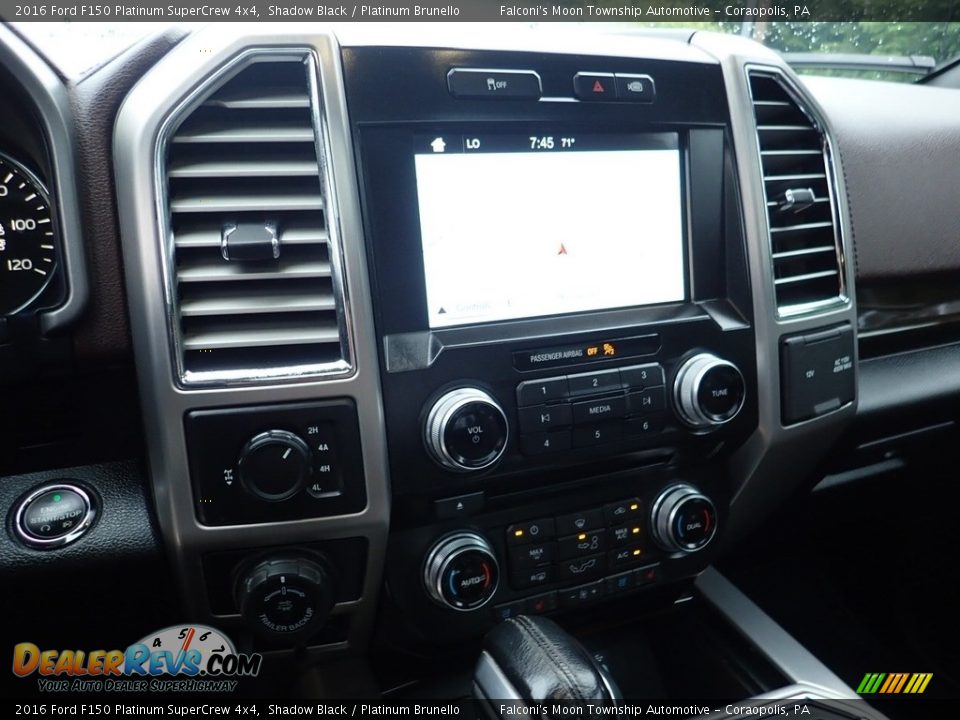 2016 Ford F150 Platinum SuperCrew 4x4 Shadow Black / Platinum Brunello Photo #22
