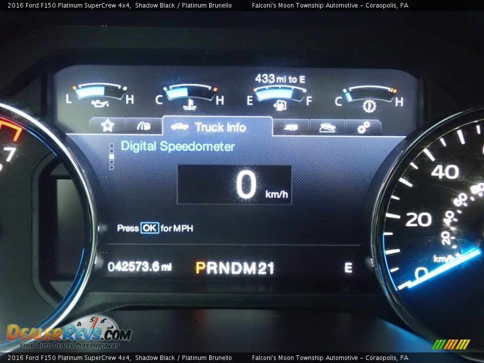 2016 Ford F150 Platinum SuperCrew 4x4 Shadow Black / Platinum Brunello Photo #24